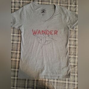 Wander Compass Graphic Tee - Light Gray